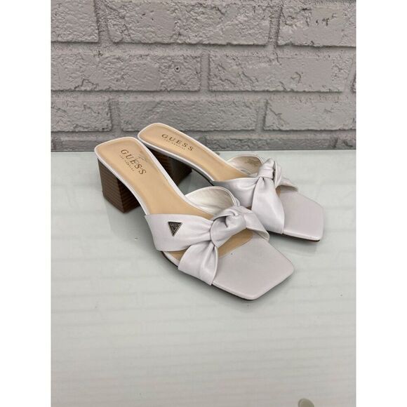 Guess Women White Outdo Knotted Sandals Size 8M - Picture 4 of 12